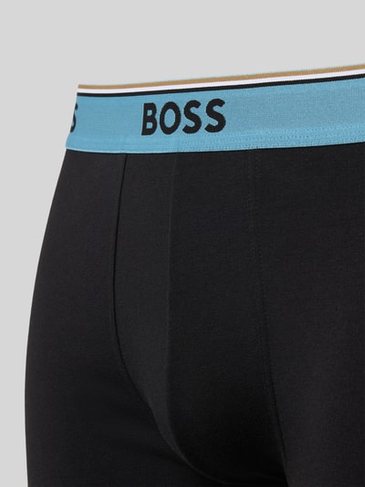 BOSS Regular Fit Trunks aus Baumwoll-Elasthan-Mix im 3er-Pack Black 2