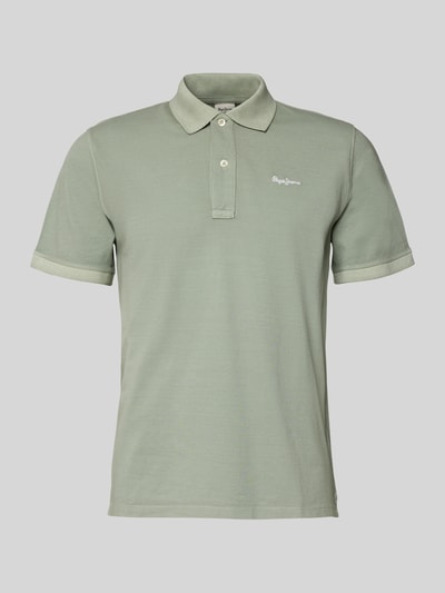 Pepe Jeans Regular Fit Poloshirt aus reiner Baumwolle Modell 'OSCAR' Oliv 2