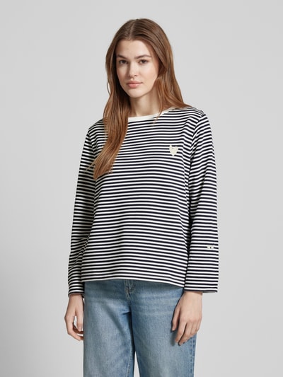 Tom Tailor Comfort fit sweatshirt met all-over motief Offwhite - 4