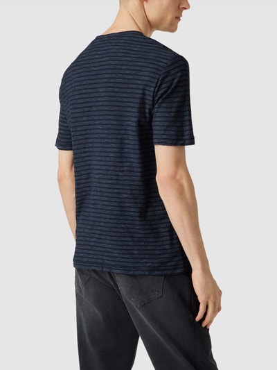 Marc O'Polo T-Shirt mit Streifenmuster Dunkelblau 5