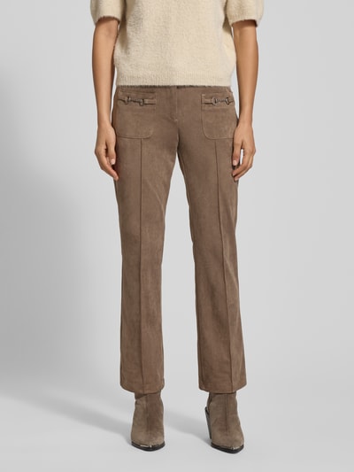 CAMBIO Hose in Leder-Optik Modell 'FARAH PATACHED POCKET' Mud 4