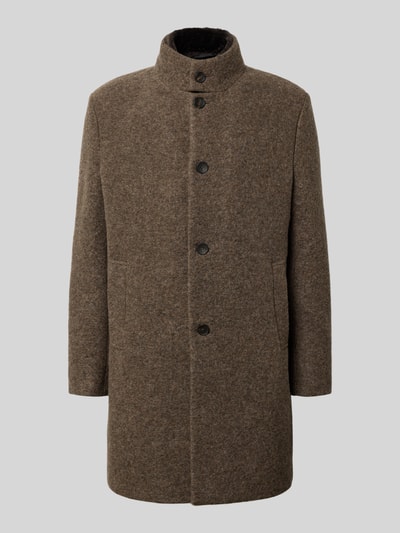 Cinque Mantel aus Schurwoll-Mix Modell 'BURTON' Taupe 2
