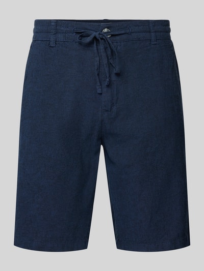 Lindbergh Bermuda met steekzakken opzij en strikceintuur Donkerblauw - 2