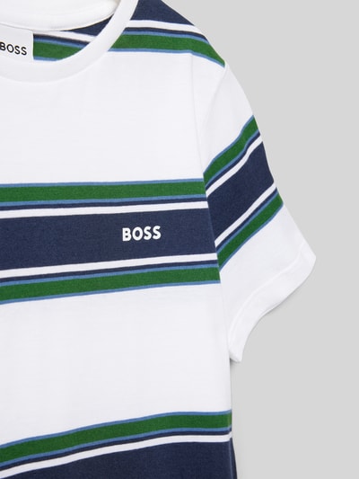 Boss T-shirt met labelprint Wit - 2