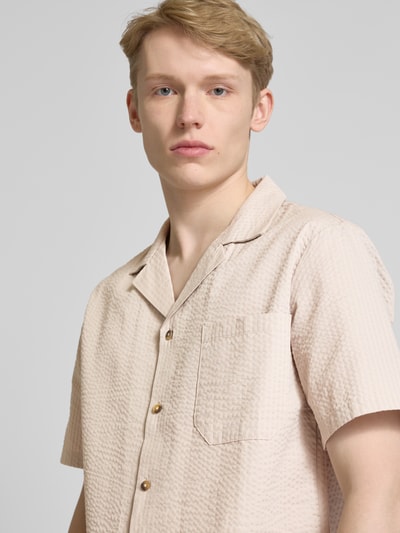 Only & Sons Freizeithemd mit Brusttasche Modell 'EYE' Beige 3