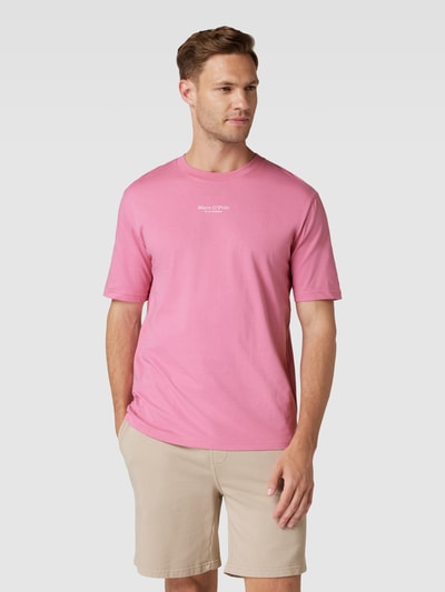 Marc O'Polo T-shirt z nadrukiem z logo Różowy 4