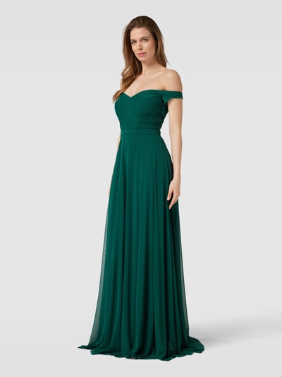 TROYDEN COLLECTION Abendkleid mit Off-Shoulder-Look Smaragd 1