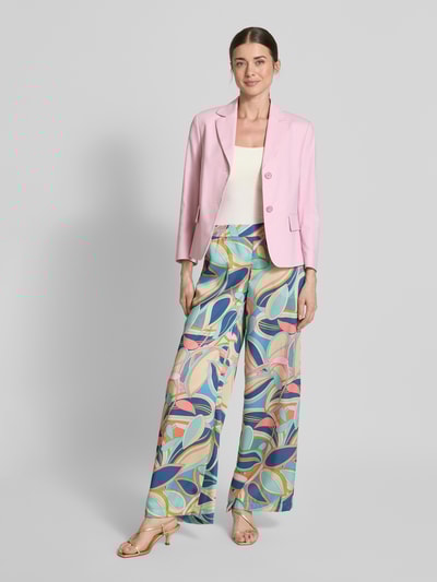 SEDUCTIVE Spodnie materiałowe z prostą nogawką i elastycznym pasem model ‘ROSANNE’ Ciemnoniebieski 1