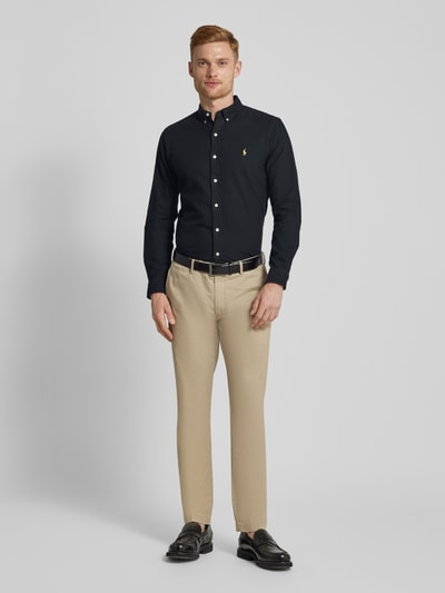 Polo Ralph Lauren Slim fit vrijetijdsoverhemd met button-downkraag, model 'OXFORD' Zwart - 1