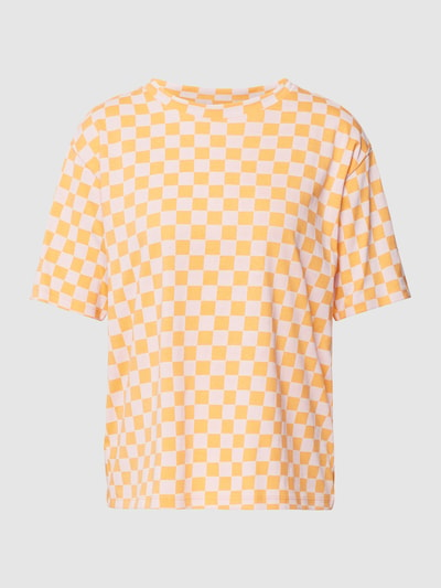 Jake*s Casual T-Shirt mit Allover-Muster Apricot 2