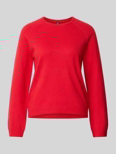 Pieces Regular fit pullover met raglanmouwen, model 'BREE' Rood - 2