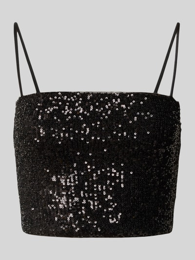Jake*s Cocktail Slim Fit Top mit Allover-Pailettenbesatz Black 2