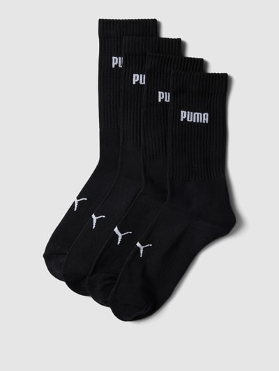 Puma Socken mit Label-Schriftzug im 4er-Pack Black 1