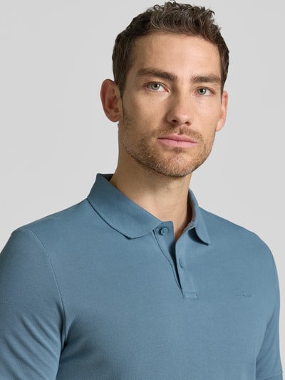 s.Oliver RED LABEL Koszulka polo o kroju regular fit z czystej bawełny Szaroniebieski 3