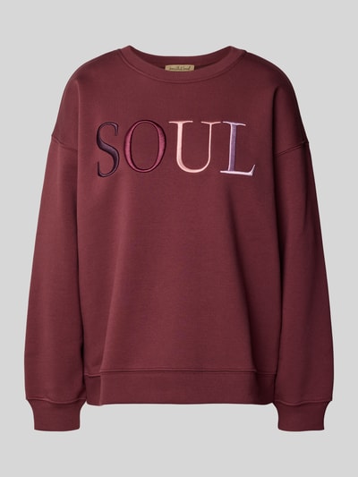 Smith and Soul Sweatshirt mit Stitching und Rundhalsausschnitt Bordeaux 2