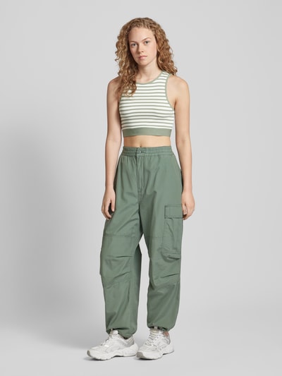 Only Crop Top mit Streifenmuster Modell 'MIMI' Schilf 1