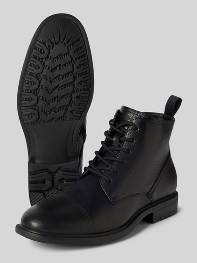 Jack & Jones Veterboots met label in reliëf, model 'BARBICAN' Zwart - 3