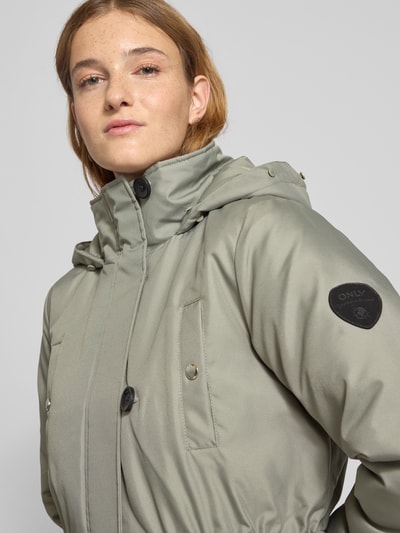 ONLY Shaped Fit Parka mit Label Patch Modell 'IRIS' Schilf 3