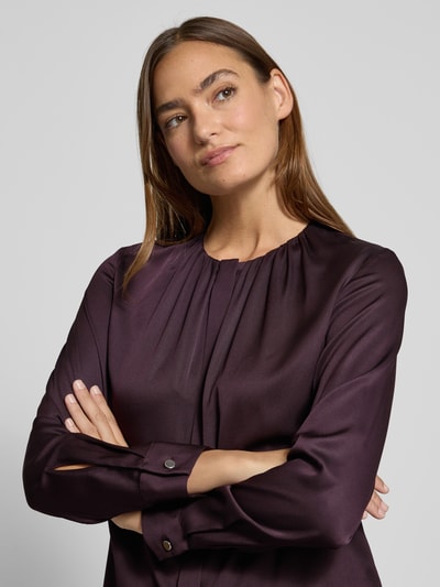 BOSS Regular Fit Langarmbluse aus Seiden-Mix Modell 'BANORAH' Aubergine 3