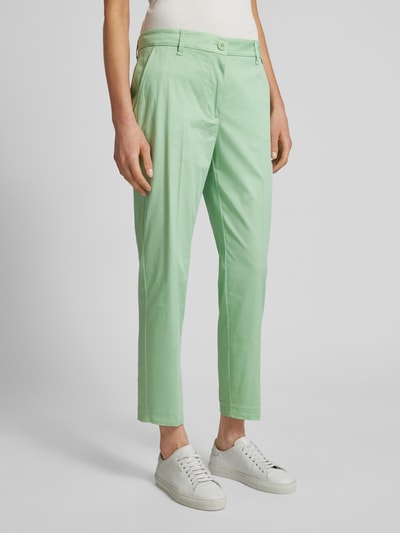 Marc Cain Regular fit stoffen broek met persplooien Mintgroen - 4