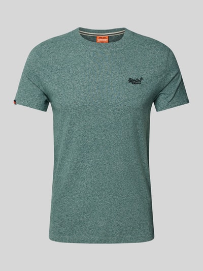 Superdry T-shirt met labelstitching Groen - 2