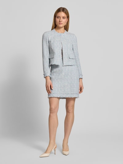 Marc Cain Regular Fit Blazer in Bouclé-Optik Hellblau 1
