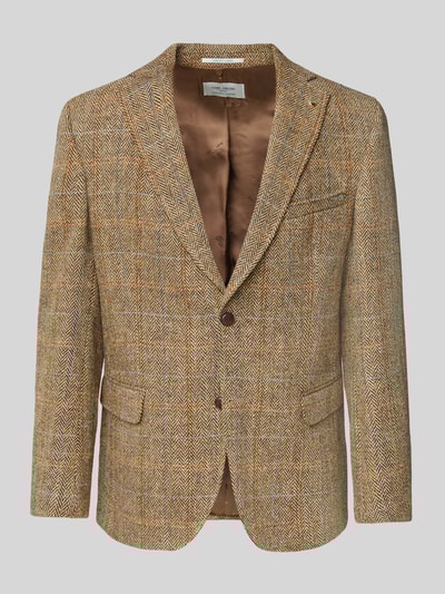 Carl Gross Harris Tweed colbert van scheerwol, model 'Theo' Lichtbruin - 2