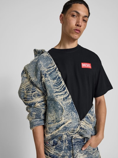 Diesel T-Shirt mit Label-Stitching Black 3