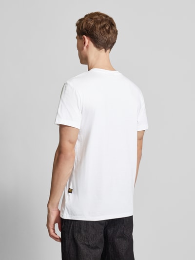 G-Star Raw T-Shirt mit Label-Print Weiss 5