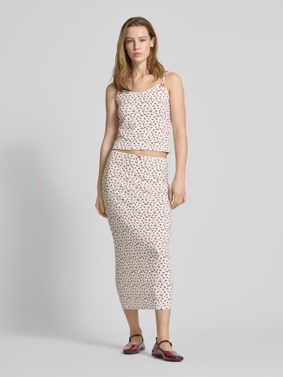 Noisy May Spódnica midi z ozdobną kokardą model ‘STELLA’ Czerwony 1