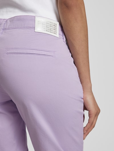 MAC Korte regular fit chino met ceintuurlussen Lavendel - 3