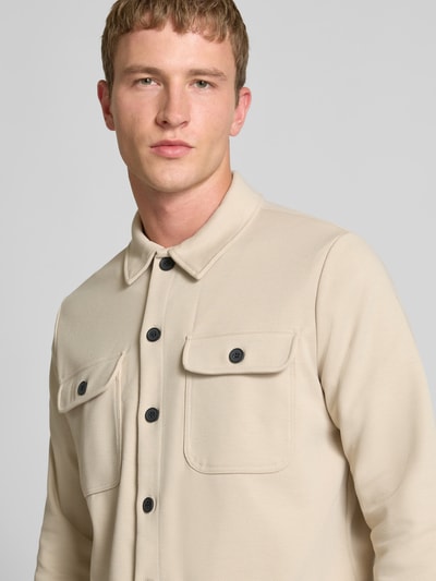 Only & Sons Regular fit overhemdjack met licht structuurmotief, model 'NEWKODYL' Beige - 3