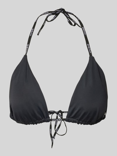 HUGO Bikini-Oberteil in Triangel-Form mit Label-Details Black 1