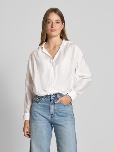 ZABAIONE Relaxed Fit Bluse mit Knopfleiste Modell 'Ma44raa' Weiss 4