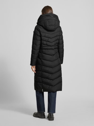 khujo Gewatteerde lange jas, model 'Ingram' Zwart - 5