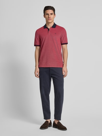 bugatti Poloshirt mit Label-Stitching Rot 1