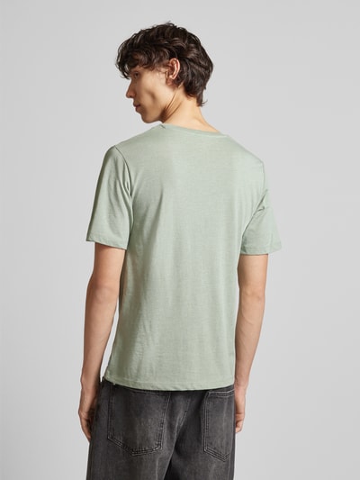 Jack & Jones T-Shirt mit geripptem Rundhalsausschnitt Mint Melange 5