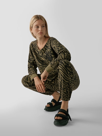 Dundas Sweatshirt mit Animal-Print Olivgrün 6