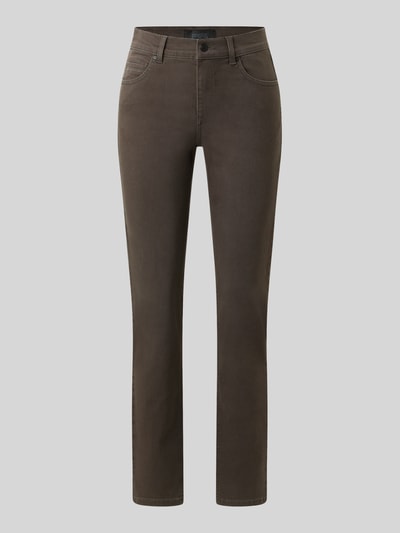 ANGELS Slim Fit Jeans aus Baumwoll-Mix Modell 'CICI' Dunkelbraun 2