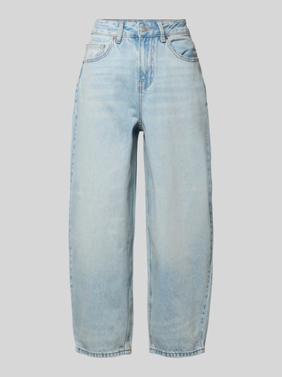 Productfoto, Barrel Fit Wide Leg Jeans uit puur katoen model 'BILLIE' van Vero Moda, denim look, high waist, twill, 5-pocket, knoopsluiting