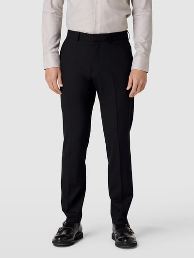 s.Oliver BLACK LABEL Spodnie do garnituru o kroju regular fit w kant model ‘OULTIMATE’ Czarny 4