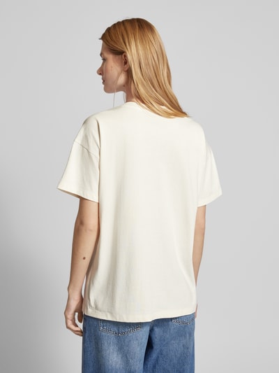 Jake*s Casual Oversized T-Shirt mit Motiv-Stitching Offwhite 5