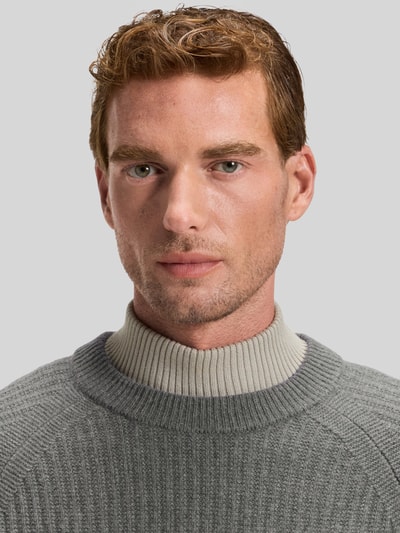 BOSS Orange Regular Fit Pullover aus Woll-Mix  Anthrazit 3