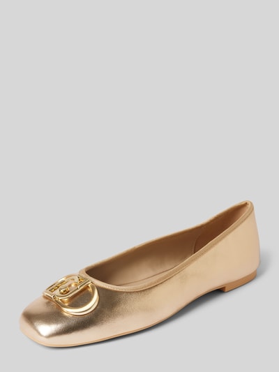 Liu Jo Ballerinas mit Label-Detail Modell 'DAFNE' Gold 1