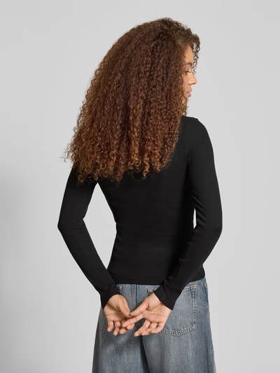 Tommy Jeans Slim fit shirt met lange mouwen van katoenmix Zwart - 5