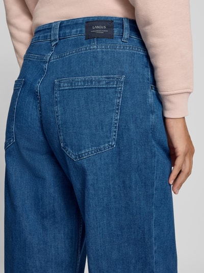 Lanius Jeansy z szeroką nogawką i zakładkami w pasie model ‘MARLENE’ Jeansowy niebieski 3