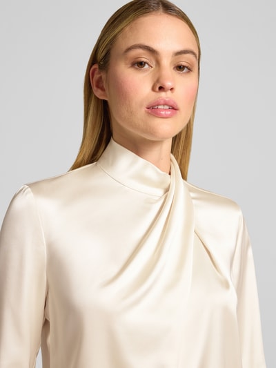 Jake*s Collection Regular Fit Bluse mit Stehkragen in langärmeligem Design Ecru 3