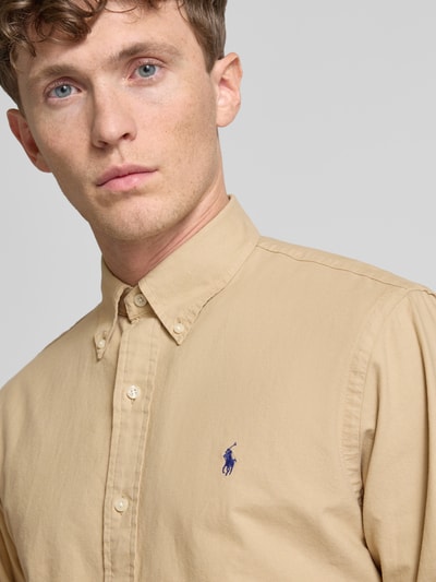 Polo Ralph Lauren Koszula casualowa o kroju custom fit z czystej bawełny Beżowy 3