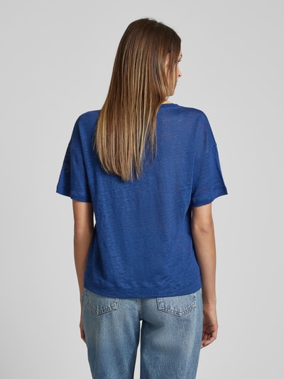 Weekend Max Mara T-shirt met extra brede schouders, model 'FALLA' Marineblauw - 5