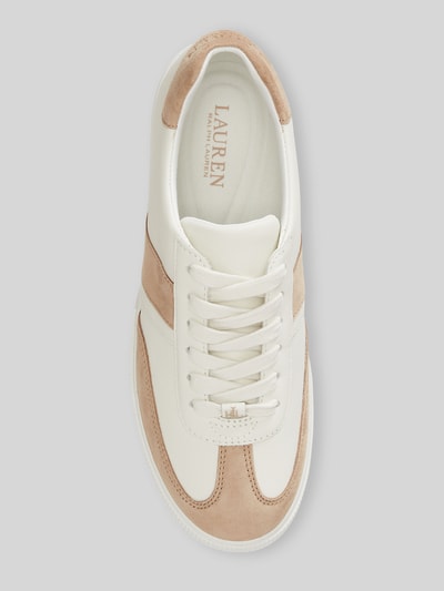 Lauren Ralph Lauren Sneaker aus echtem Leder mit Label-Prägung Weiss 3